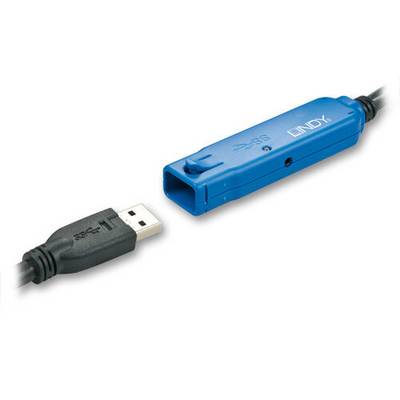 LINDY USB-Kabel USB 3.2 Gen1 USB-A Stecker, USB-A Buchse 8.00 m Schwarz 43158-2
