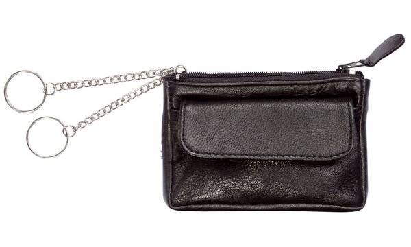 Schlüsseletui 11x7,5cm Leder schwarz-1