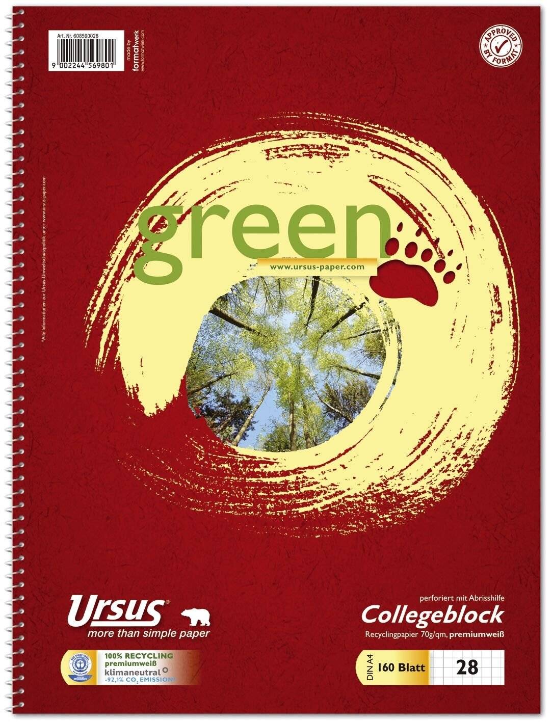 Staufen Collegeblock Style 608590028 DIN A4 70g kar./Rnd 160Bl - Artikel: 111111602-4