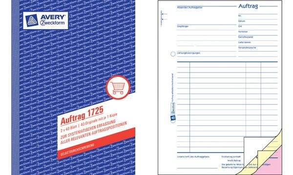 Avery Zweckform Auftragsformular 1739 DIN A5 2x40Blatt-1