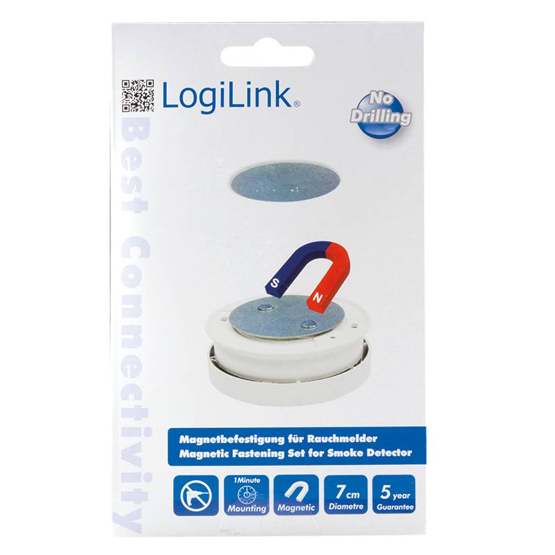 LogiLink Befestigungsset für Rauchmelder - Magnethalterung-1