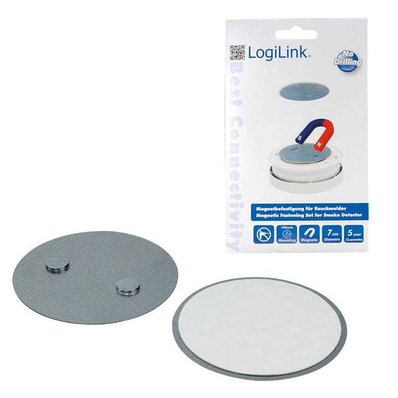 LogiLink Befestigungsset für Rauchmelder - Magnethalterung-2