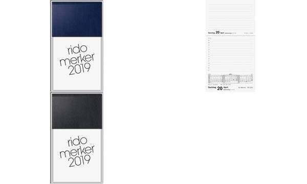 rido idé Tischkalender "Merker Miradur", 2019, dunkelblau (6250026)-1