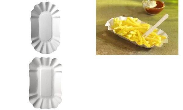 PAPSTAR Pommes-Schale "pure", Maße: 90 x 160 x 30 mm, weiß-1