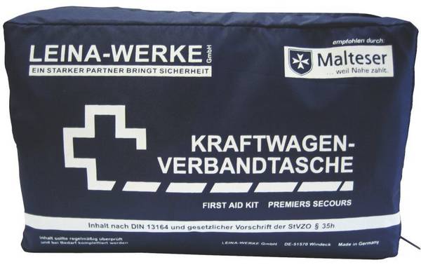 KFZ-Verbandtasche DIN 13164 in Folientasche schwarz