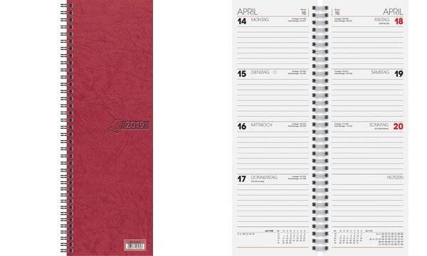 Glocken Tischkalender "Vormerkkalender", 2019, rot (6280076)-1