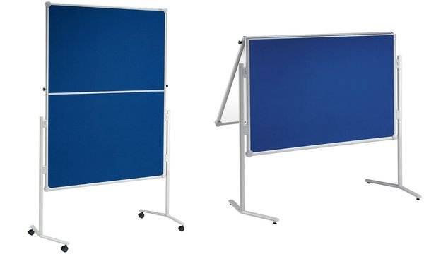 Moderationstafel professionell 150x120cm Textil/Whiteboard-1