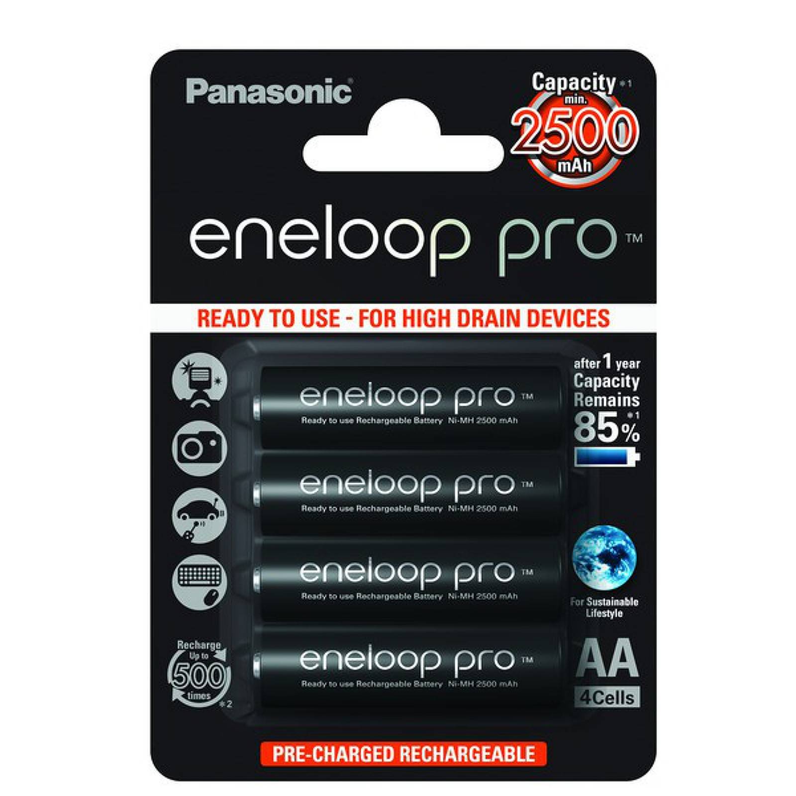 Panasonic eneloop Pro 2500mAh 4er Blister, 1,2V, NiMH-0