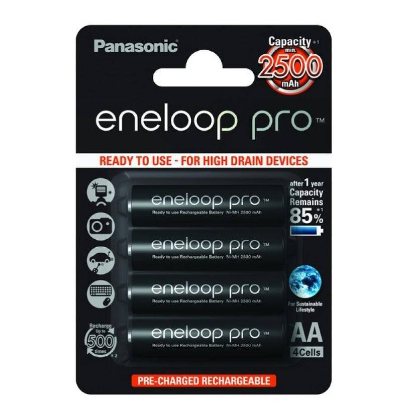 Panasonic eneloop Pro 2500mAh 4er Blister, 1,2V, NiMH-1