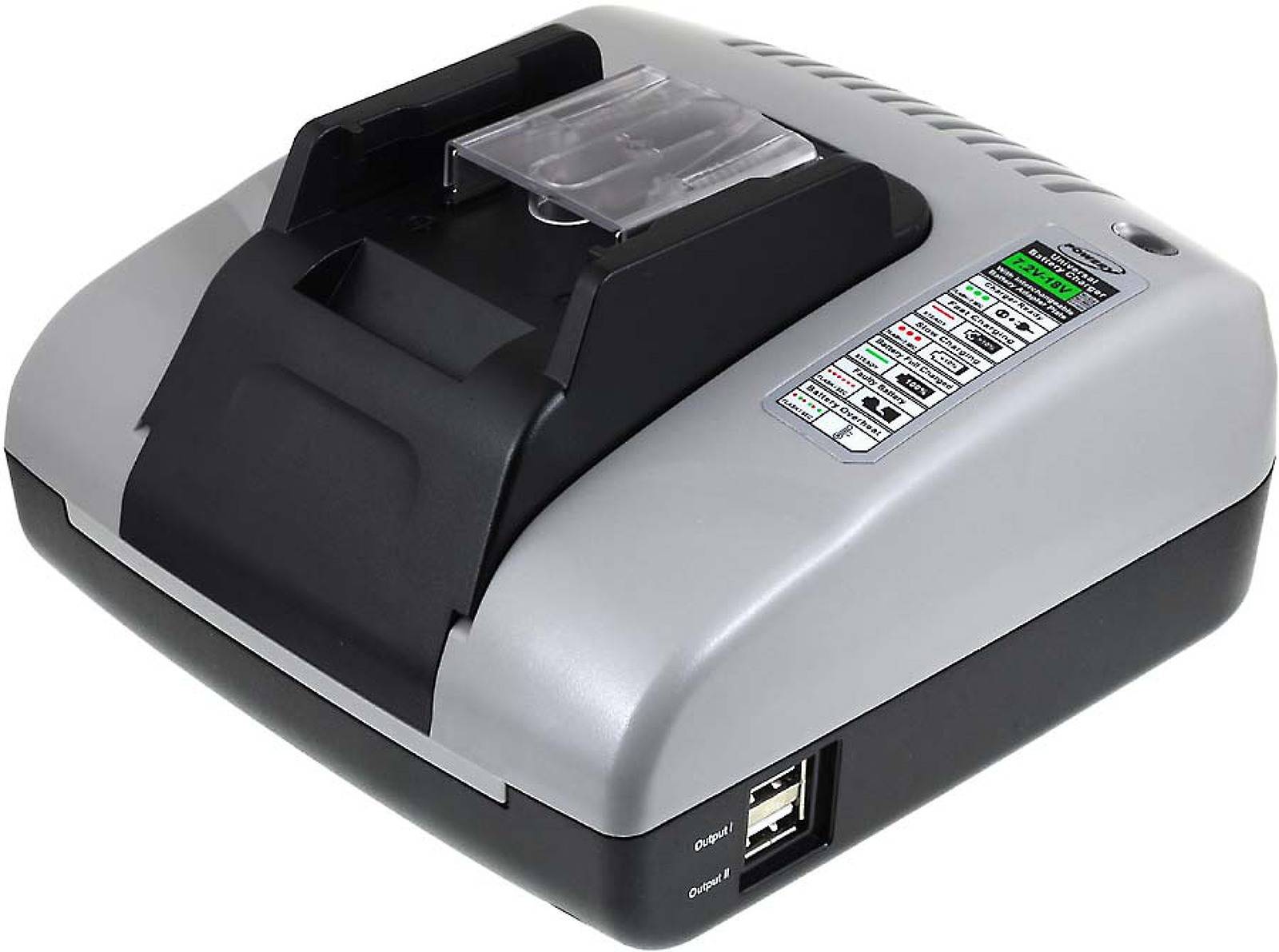 Powery Akku-Ladegerät mit USB für Werkzeug Makita BTD130FZ, 14,4V-0