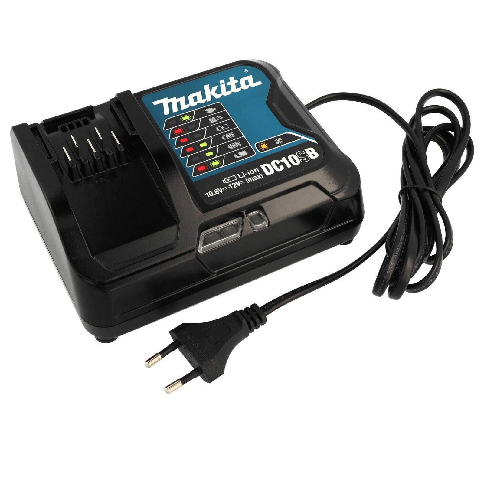 Schnell-Ladegerät Makita DC10SB 10,8V (197347-2) für Schiebe-Akkus Original (10,8V & 12V kompatibel), 10,8V & 12V-3