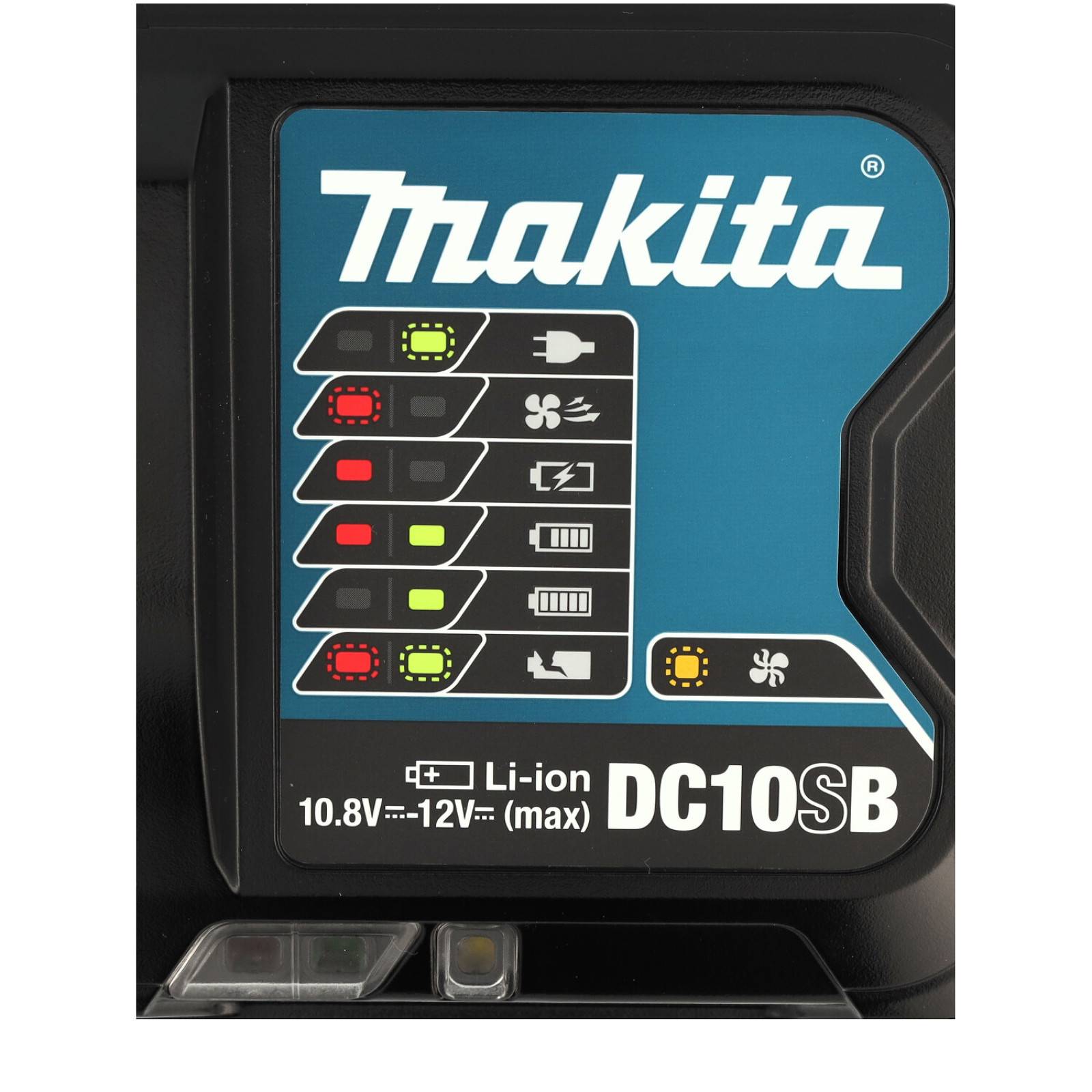 Schnell-Ladegerät Makita DC10SB 10,8V (197347-2) für Schiebe-Akkus Original (10,8V & 12V kompatibel), 10,8V & 12V-4