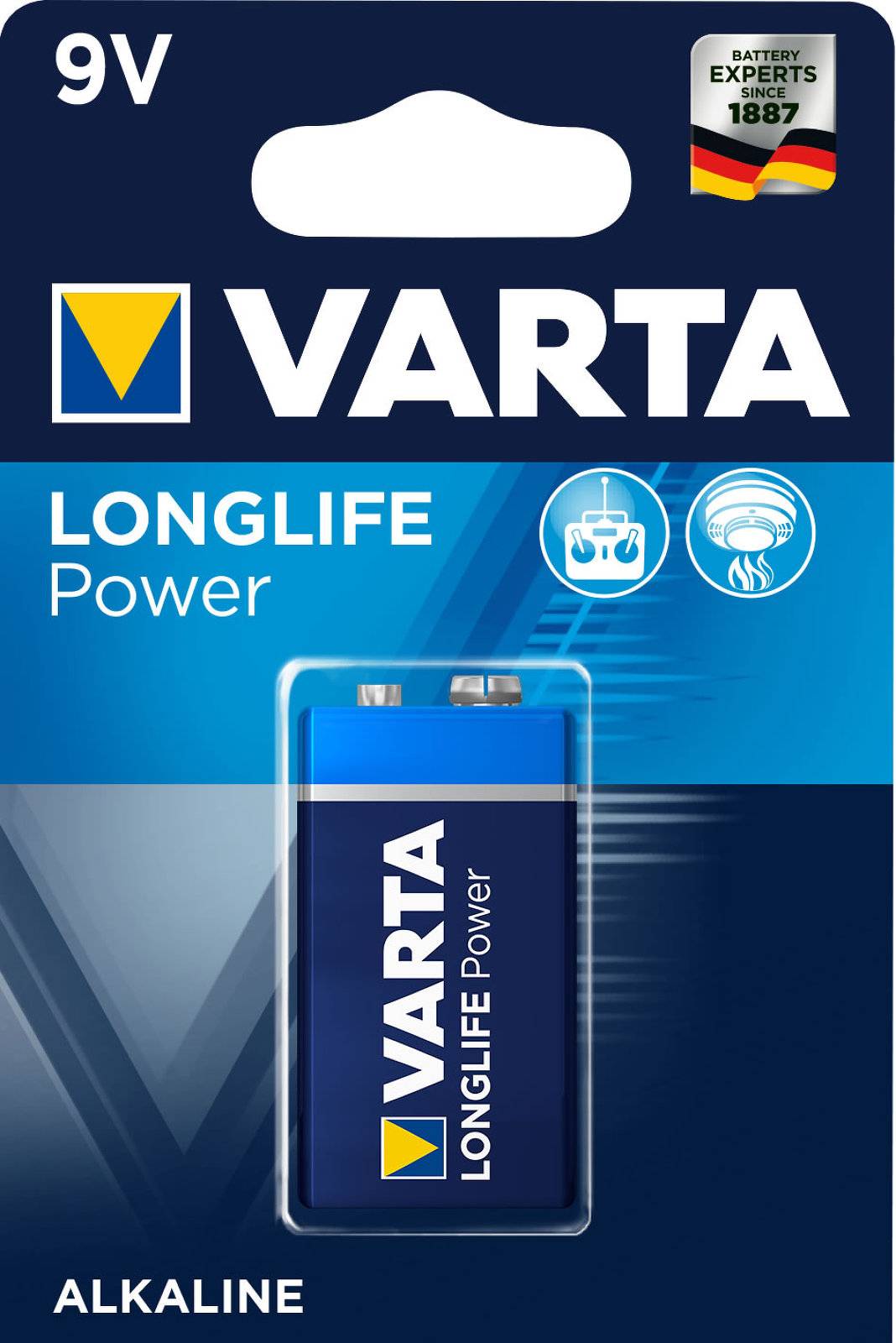 Batterie Varta Typ 6LR61 9V-Blockbatterie 1er Blister, 9V, Alkaline-0