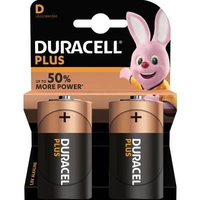 Batterie Duracell Plus MN1300 LR20 Mono 2er Blister, 1,5V, Alkaline