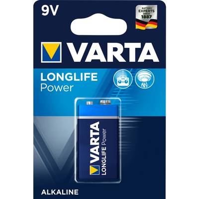 Batterie Varta 4922 9V-Blockbatterie 1er Blister, 9V, Alkaline