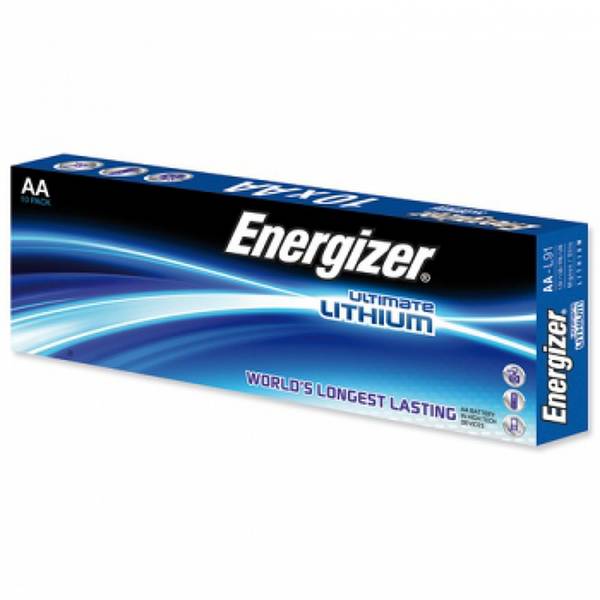 Energizer Ultimate Lithium LR6 Batterie 10er Pack, 1,5V, Li-FeS 2