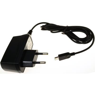 Powery Ladegerät/Netzteil mit Micro-USB 1A für LG Accolade, 100-250V