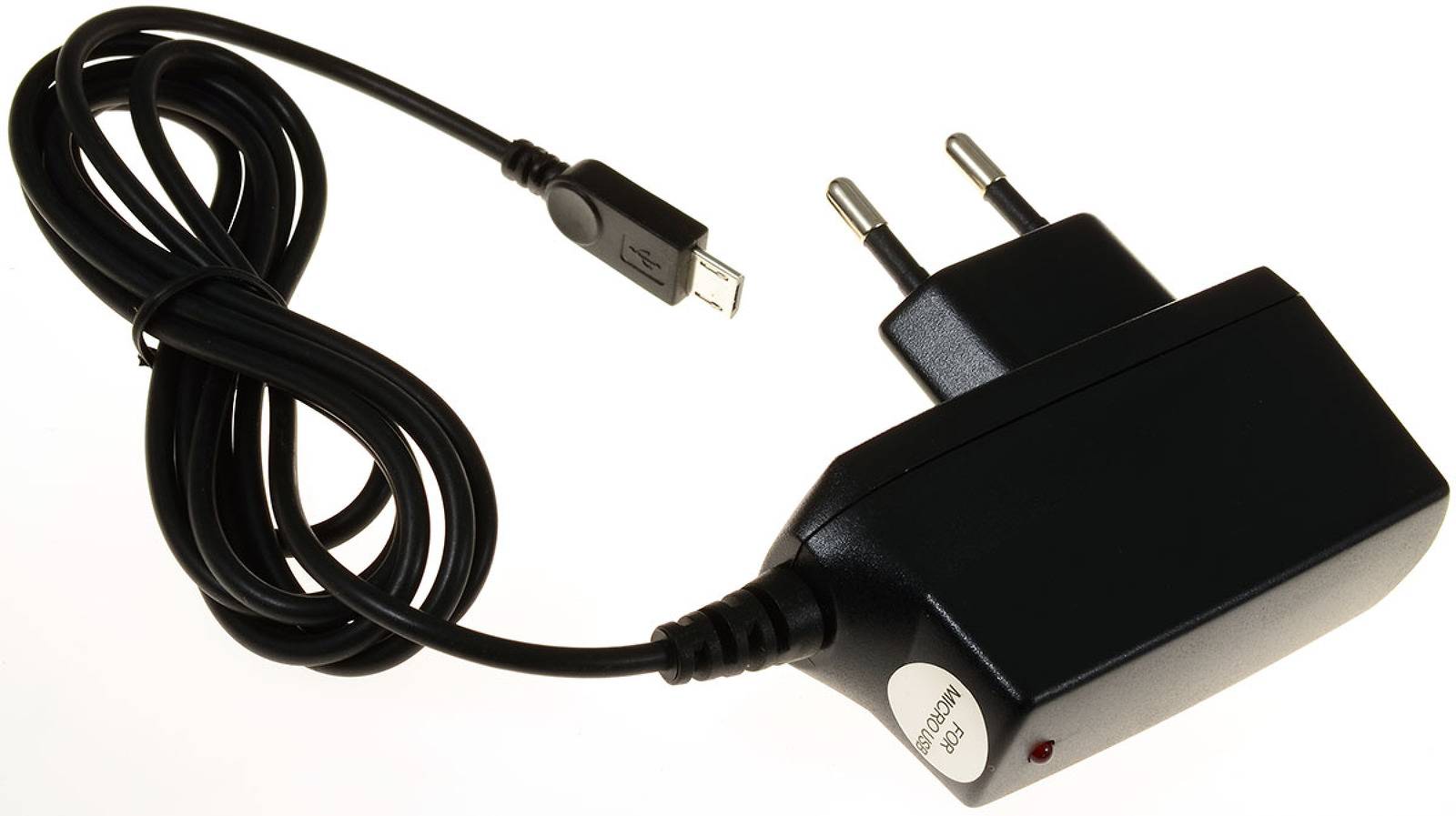 Powery Ladegerät/Netzteil mit Micro-USB 1A für LG Accolade, 100-250V-1