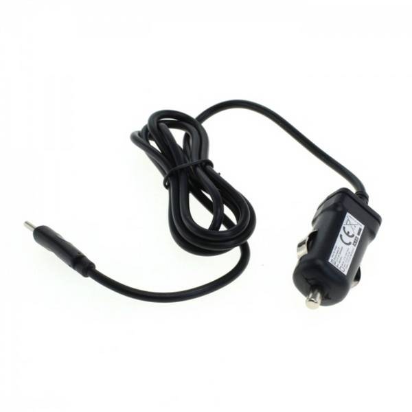 Powery KfZ-Ladekabel, Auto-Ladeadapter mit USB-C ( Type C) 2,4A Schwarz, 12V