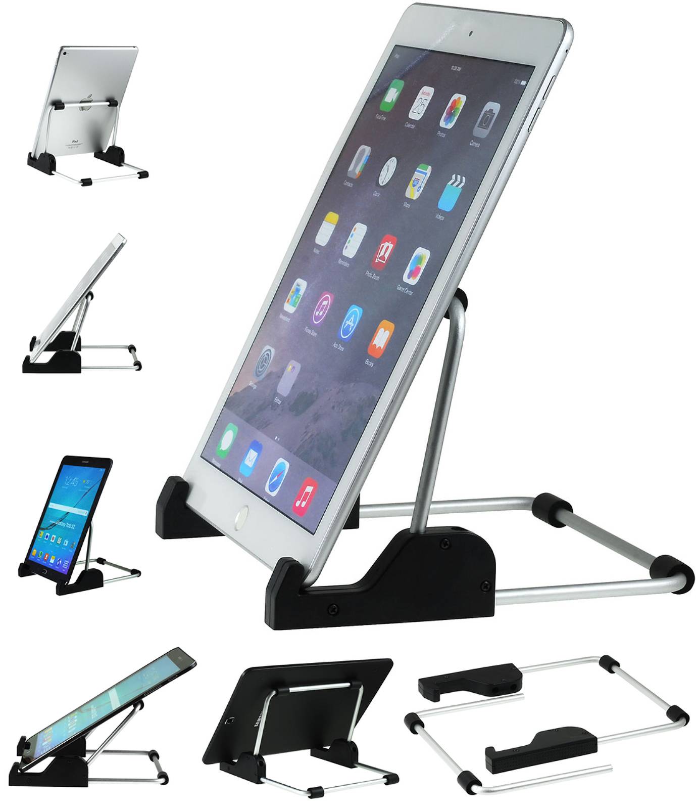 Powery Tisch-Halterung / Tablethalter / Universal-Ständer für Tablets / Tablet-PC´s 8,9"-10" Zoll-0