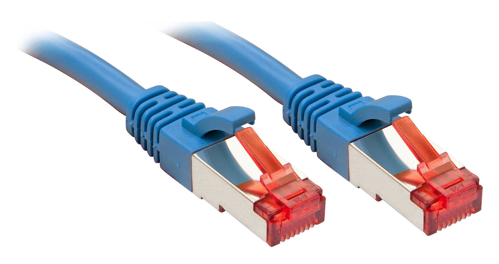 LINDY 47724 RJ45 Patchkabel CAT 6 S/FTP 15.00 m Blau Geschirmt 1 St.-2