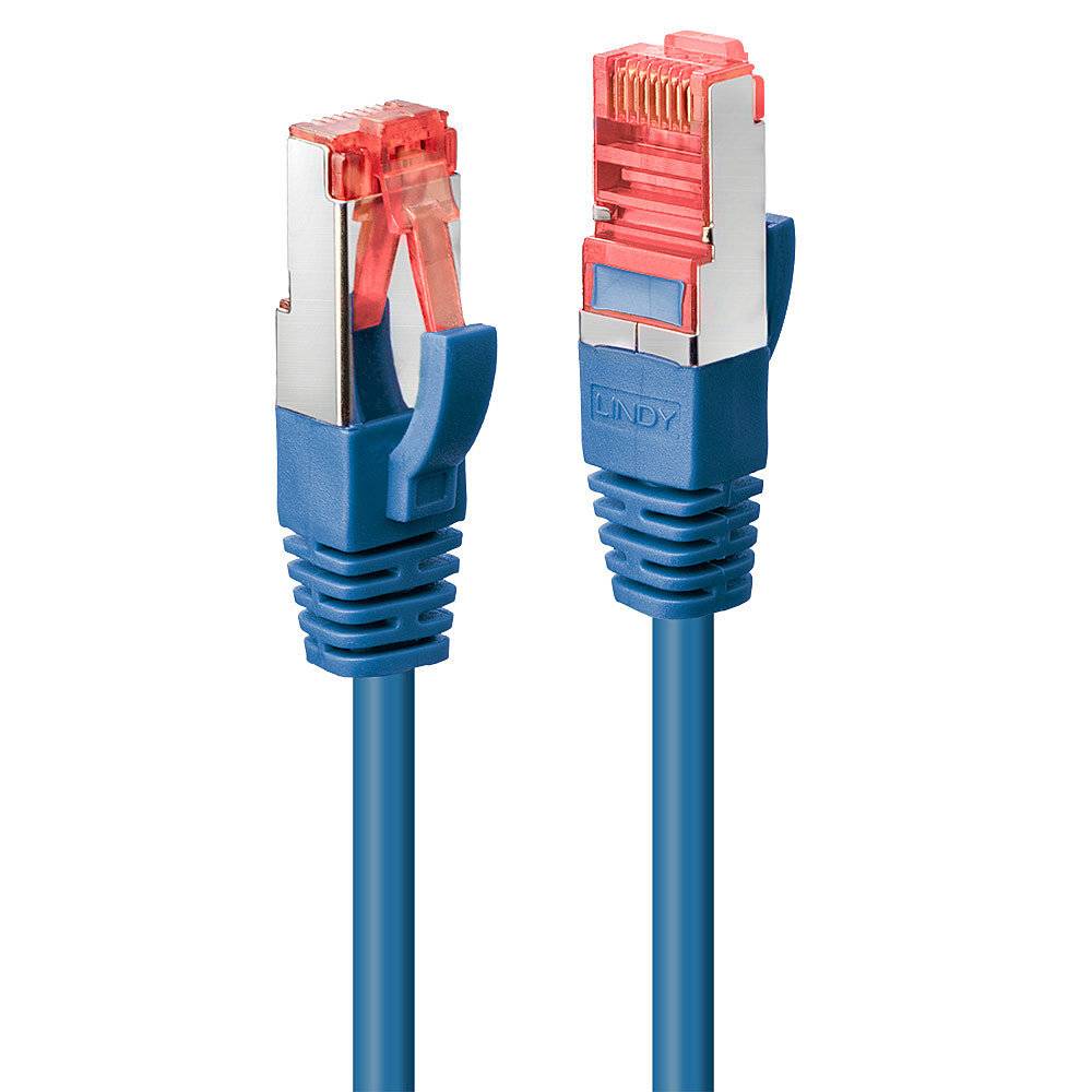 LINDY 47724 RJ45 Patchkabel CAT 6 S/FTP 15.00 m Blau Geschirmt 1 St.-1
