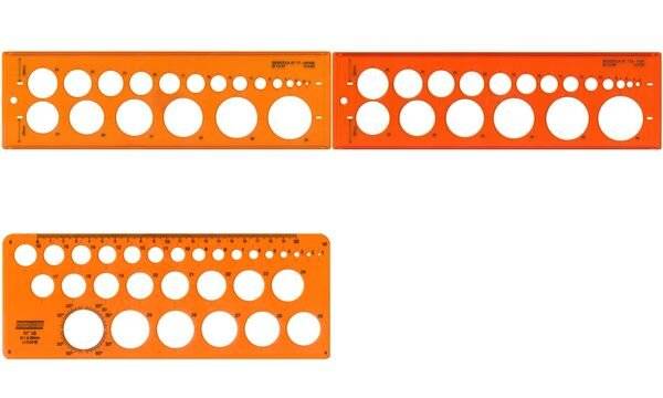 MINERVA Kreisschablone 18, Kreise von 1-30 mm (334152000)