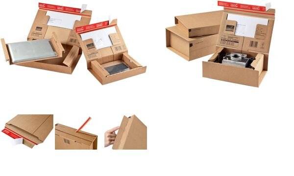 Versandkarton POST-BOX 33x12x29cm braun - Artikel: 161740970-2