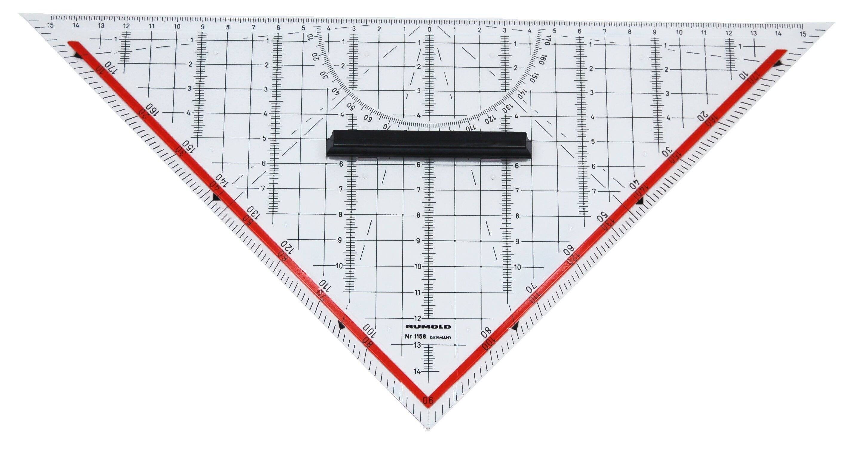 Geometriedreieck 32,5cm Kunststoff transparent-2