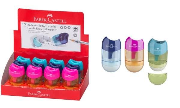 FABER-CASTELL - Spitz-Rad Kombi Mini farbig sort. 19