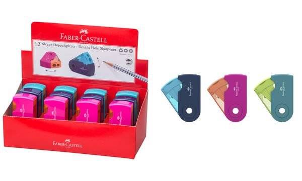 FABER-CASTELL Doppelspitzdose SLEEVE, sortiert-0