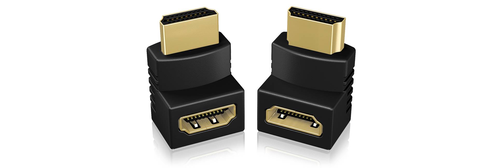 IB-CB009-1, Set aus 2x HDMI® Winkeladaptern mit zwei Ausrichtungen nach oben und unten-2