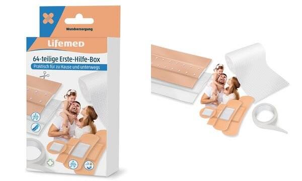 Lifemed Erste-Hilfe-Pflaster-Box, 64-teilig (6499016)-0