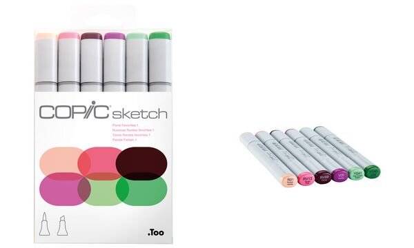COPIC Sketch Set "Floral Favorites 1", 6 Stk.-4