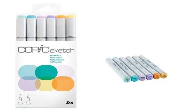 COPIC Sketch Set "Pale Pastels", 6 Stk.-4