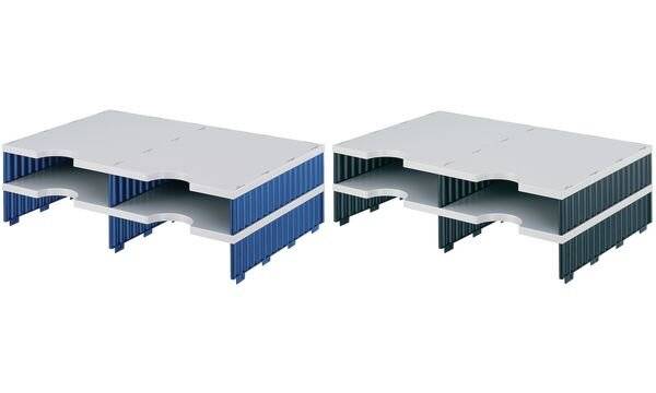 Aufbaueinheit styrodoc duo 4Fächer gr/bl-2