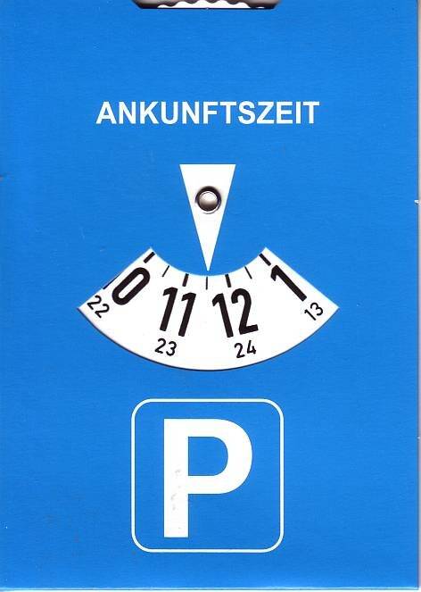 Parkscheibe Karton 11x15cm-1