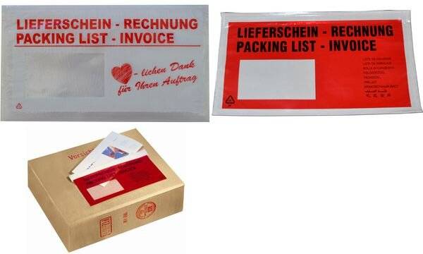 Lieferscheintasche, DIN C6, mit Aufdruck (8742511)