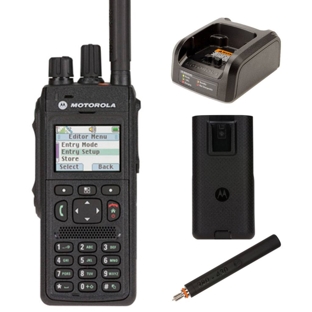 Motorola MTP3550 TETRA Handfunkgerät Antenne Akku 2200mAh Ladegerät MDH63PCH6TZ8BN-0