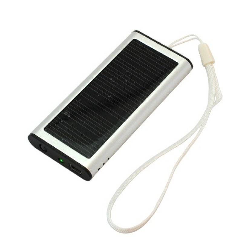 Digibuddy Solarladegerät / Powerbank Solar/ Externer Akku 5V 1000mAh inklusive 6-teiliges Adapterset, 5V, Li-Polymer-2