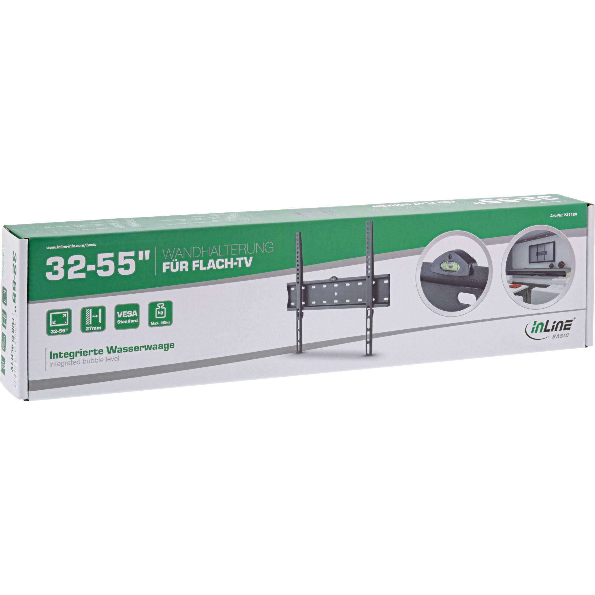 InLine® Basic Wandhalterung, für Flach-TV 81-140cm (32-55"), max. 40kg-4