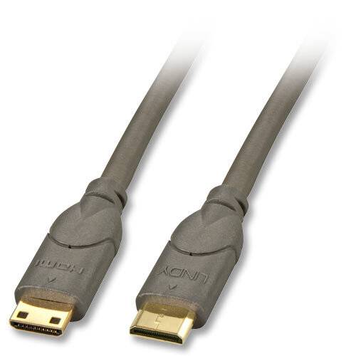LINDY HDMI Anschlusskabel HDMI-Mini-C Stecker, HDMI-Mini-C Stecker 2.00 m Schwarz 41042 HDMI-Kabel-3