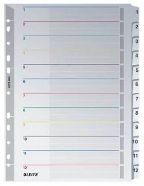 Plastikregister Zahlen