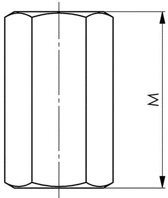 Verlängerungsmutter DIN6334 M14/21 FORMAT-2
