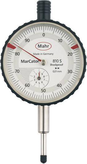 Messuhr DIN878 MarCator 810 S 10mm Abl.0,01mm m.Stoßschutz MAHR-0