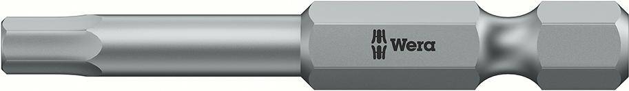 Bit zähhart 1/4" DIN 3126 E6,3 Innensechskant 2,5x50mm Wera - Artikel: 4013288034700-0