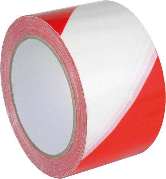 PVC-Warnmarkierungsband 60mmx66m rot/weiss selbstklebend Gerlinger-0
