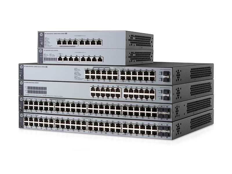 HP Enterprise 1820-48G Switch verwaltet 48 x 10/100/1000 + 4 x Fast Ethernet/Gigabit SFP, Desktop, an Rack montierbar, w-3