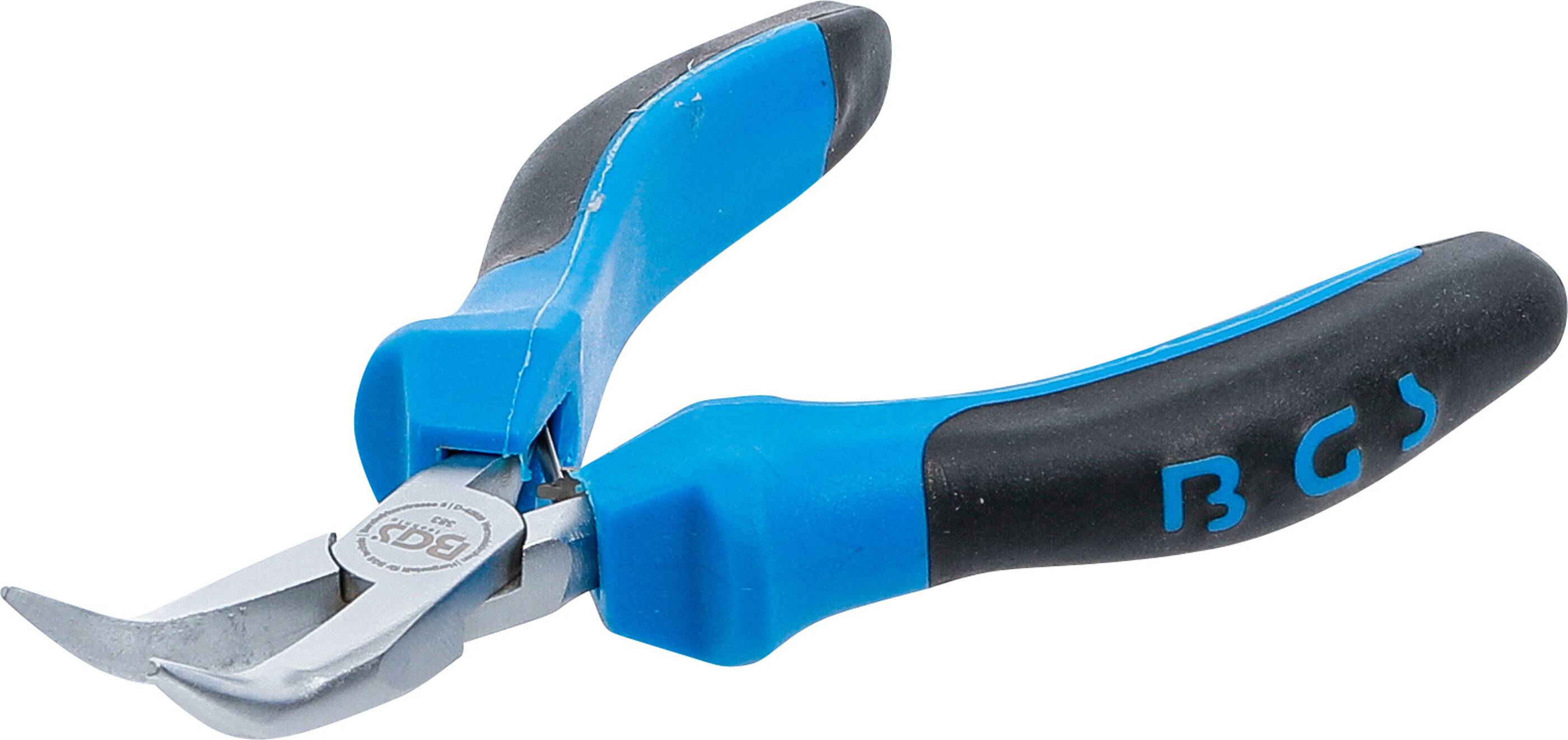 Elektronik-Spitzzange gebogen mit Feder 125 mm-1