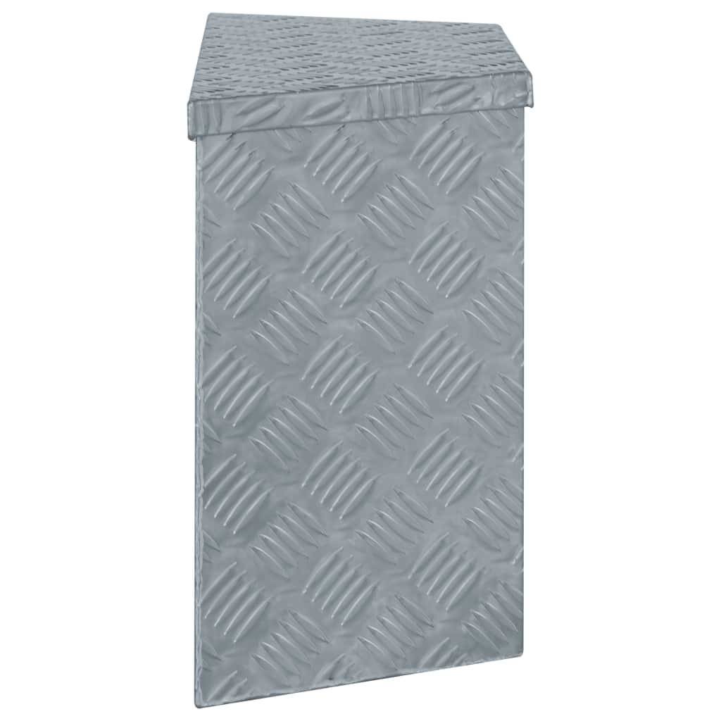 Aluminiumkiste 70×24×42 cm Trapezförmig Silbern-1